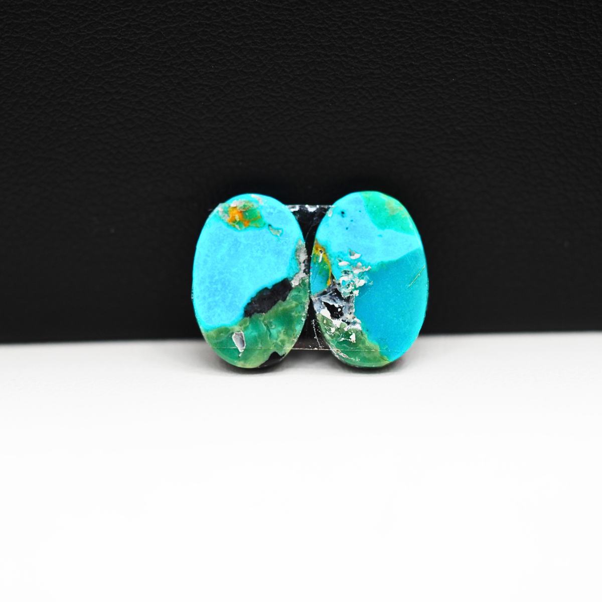 Mohave Buffalo composite pair 14x10x3mm 8ct oval cabochon Kingman - photo 3