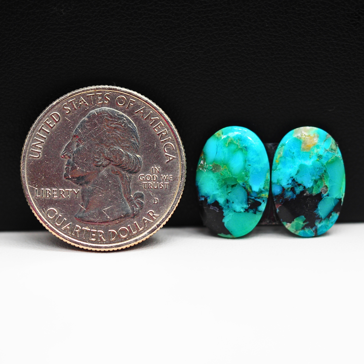 Mohave Buffalo composite pair 16x11x3mm 8ct oval cabochon Kingman - photo 1