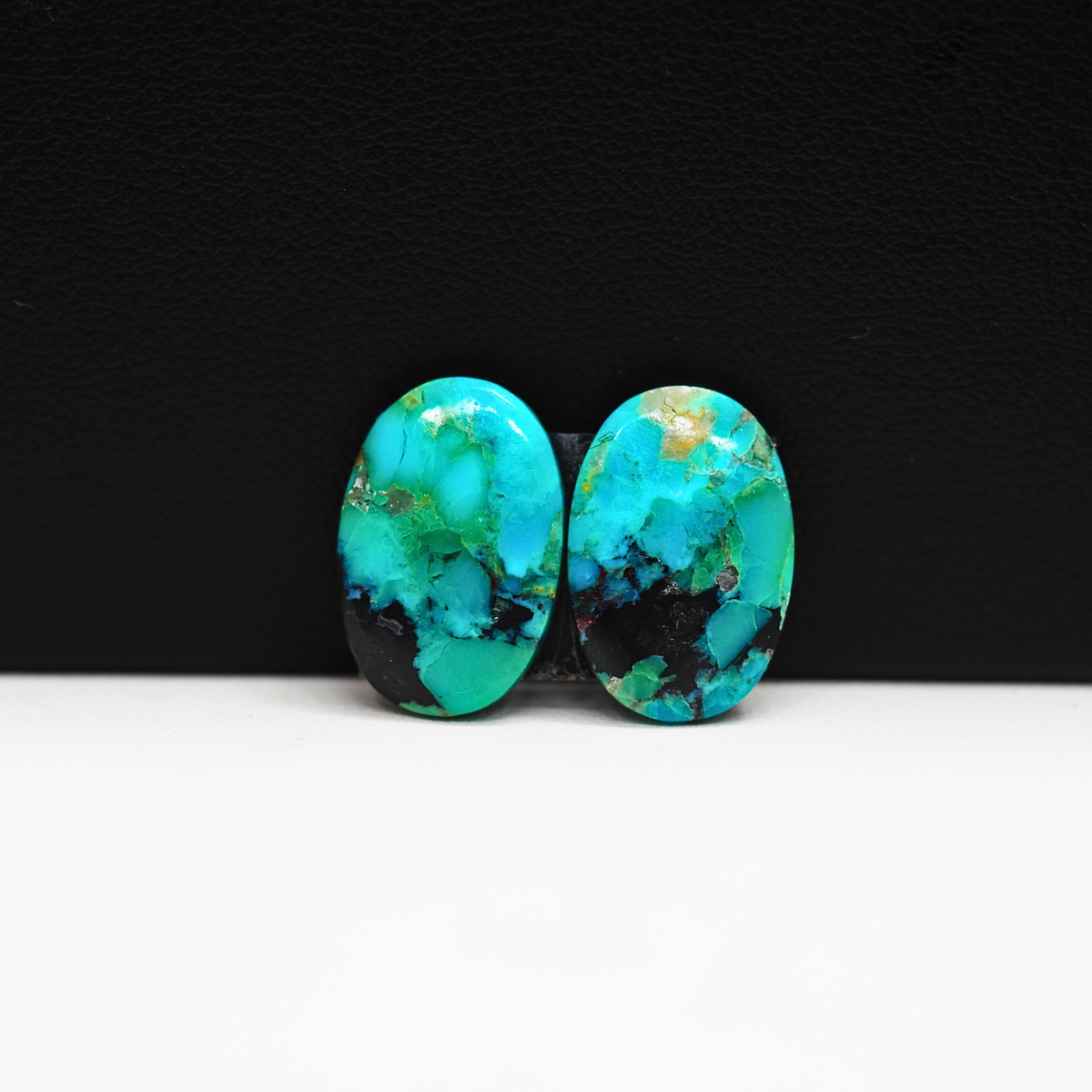 Mohave Buffalo composite pair 16x11x3mm 8ct oval cabochon Kingman - photo 2