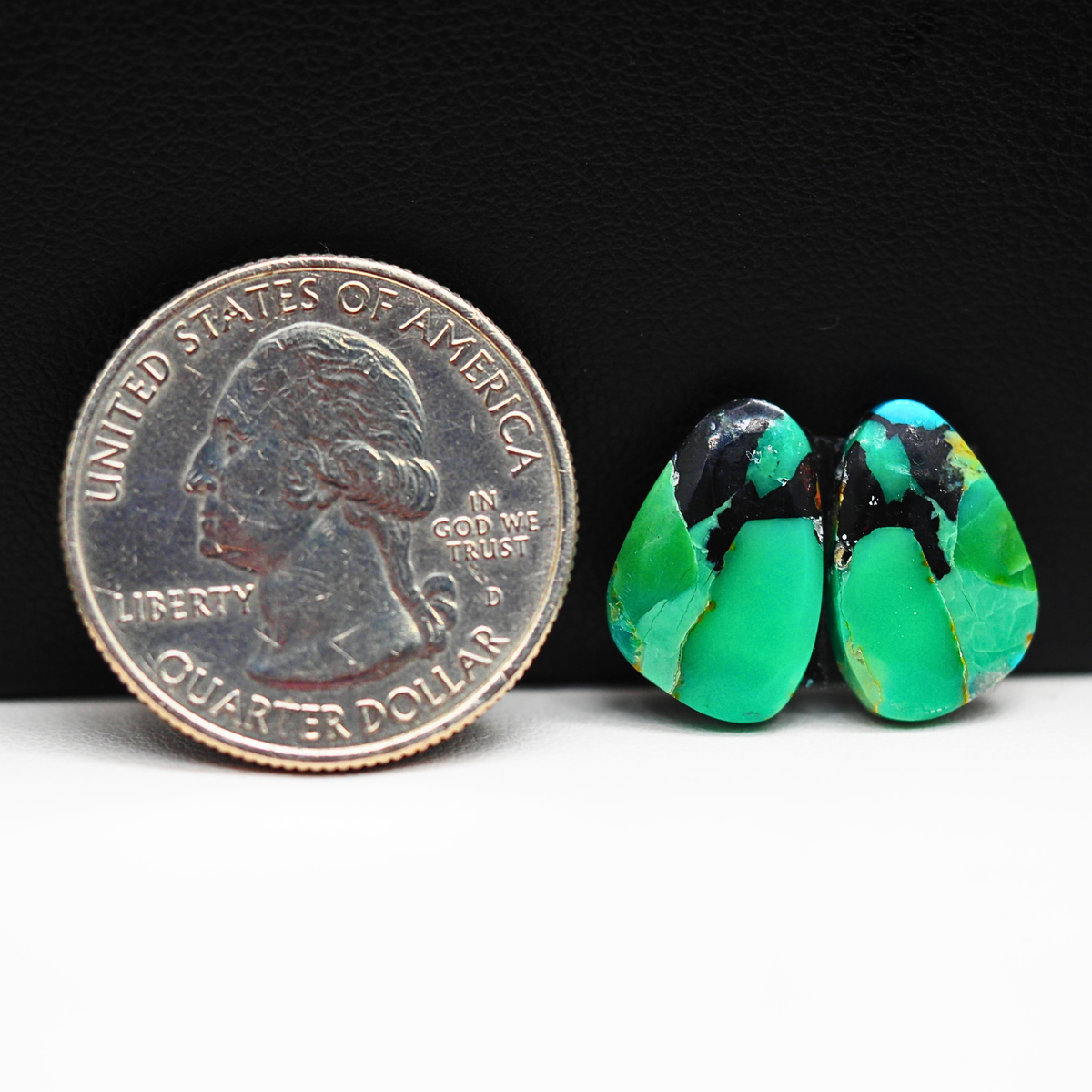 Mohave Buffalo composite pair 15x10x3mm 8ct freeform cabochon Kingman - photo 1
