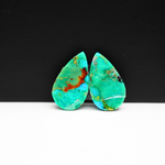 Mohave Buffalo composite pair 20x12x3mm 13ct pear cabochon Kingman - photo 3
