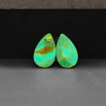 Mohave Mojave turquoise composite pair 17x11x3mm 9ct pear cabochon Kingman - photo 3