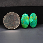 Mohave Mojave turquoise composite pair 20x11x3mm 12.5ct oval cabochon Kingman - photo 1