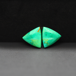 Mohave Mojave turquoise composite pair 12x12x3mm 6ct trillion cabochon Kingman - photo 2