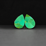 Mohave Mojave turquoise composite pair 15x10x3mm 6ct pear cabochon Kingman - photo 3