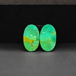 Mohave Mojave turquoise composite pair 17x10x3mm 8ct oval cabochon Kingman - photo 3
