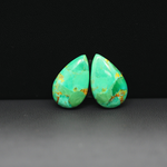 Mohave Mojave turquoise composite pair 17x11x3mm 9.5ct pear cabochon Kingman - photo 2
