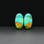 Mohave Mojave turquoise composite pair 18x10x3mm 10.5ct oval cabochon Kingman - photo 2