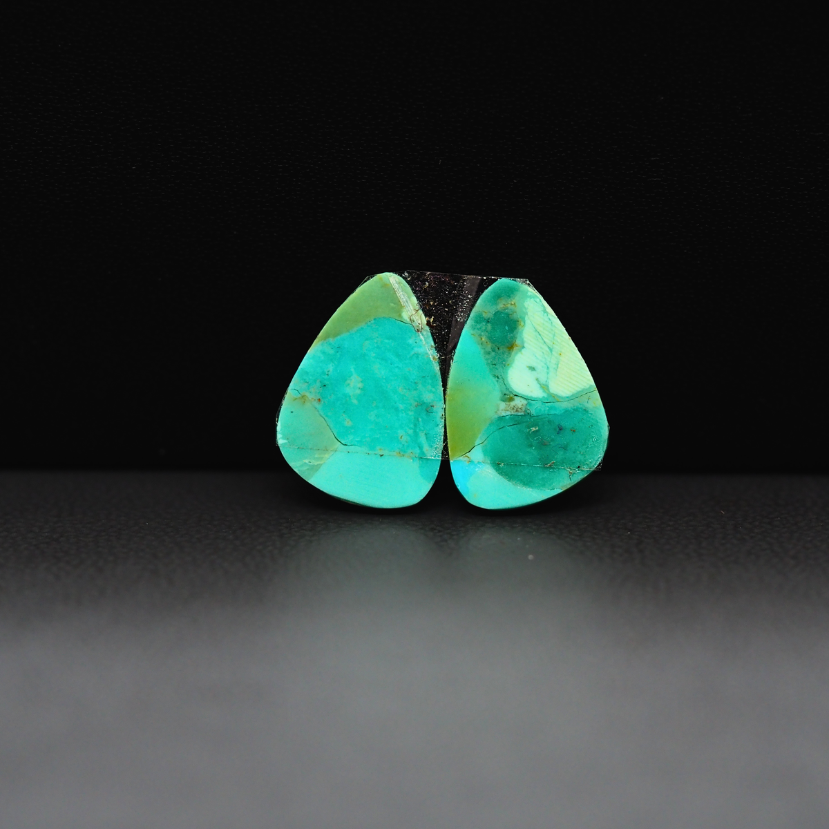Mohave Mojave turquoise composite pair 15x10x3mm 7.5ct freeform cabochon Kingman - photo 3