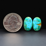 Mohave Mojave turquoise composite pair 17x11x3mm 10.5ct oval cabochon Kingman - photo 1