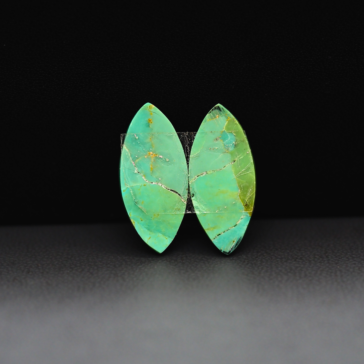 Mohave Mojave turquoise composite pair 19x10x3mm 10ct marquise navette cabochon Kingman - photo 3