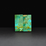 Mohave Mojave turquoise composite pair 19x9x3mm 11.5ct baguette cabochon Kingman - photo 3