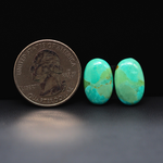Mohave Mojave turquoise composite pair 16x11x3mm 9.5ct oval cabochon Kingman - photo 1