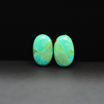 Mohave Mojave turquoise composite pair 16x11x3mm 9.5ct oval cabochon Kingman - photo 2