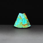 Mohave Mojave turquoise composite pair 18x10x3mm 9ct trapezoid cabochon Kingman - photo 3