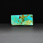 Mohave Mojave turquoise composite pair 13x14x3mm 13ct square cabochon Kingman - photo 3