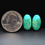 Mohave Mojave turquoise composite pair 18x10x4mm 10.5ct oval cabochon Kingman - photo 1