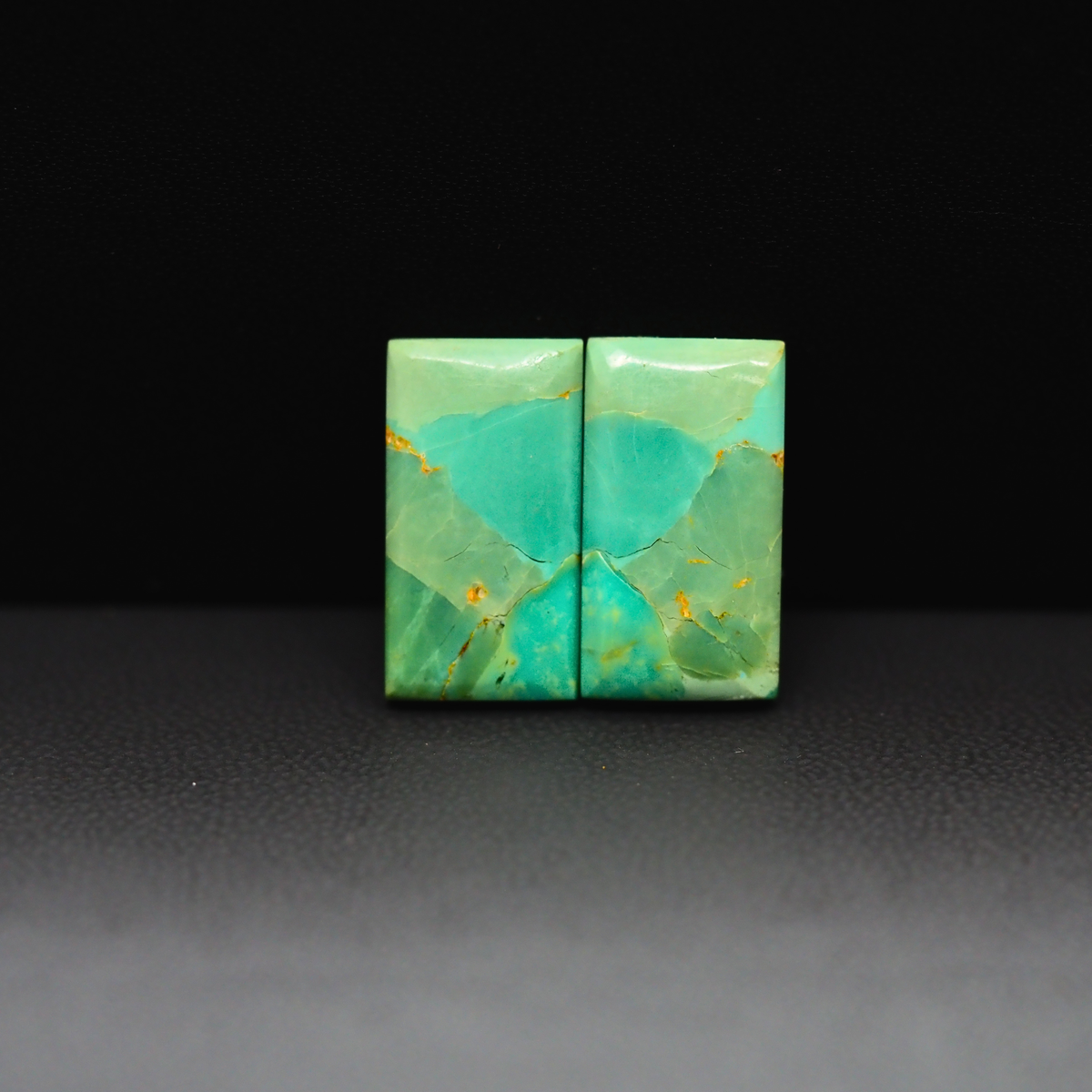 Mohave Mojave turquoise composite pair 18x10x3mm 11ct rectangle cabochon Kingman - photo 2