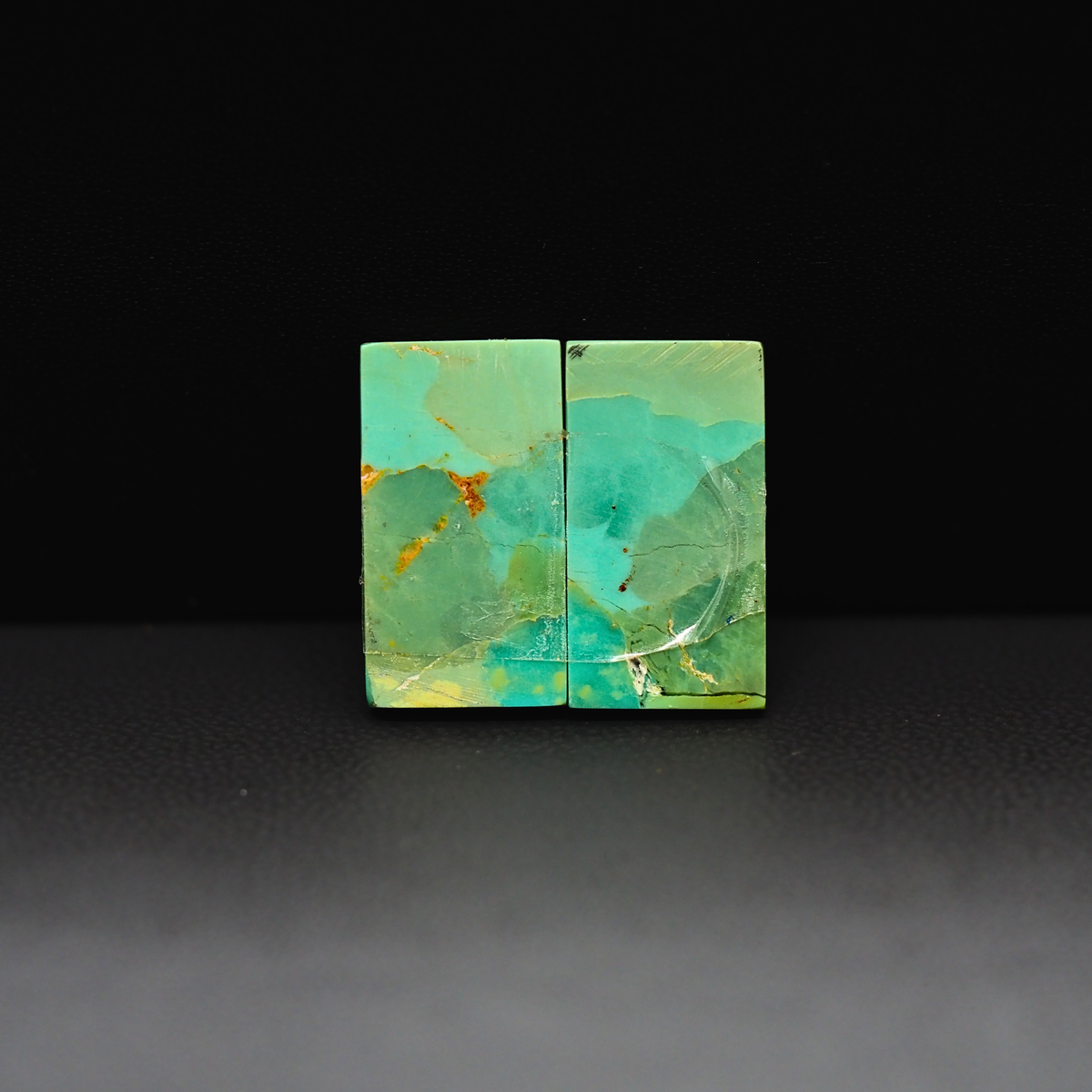Mohave Mojave turquoise composite pair 18x10x3mm 11ct rectangle cabochon Kingman - photo 3