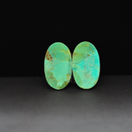 Mohave Mojave turquoise composite pair 19x11x3mm 10.5ct oval cabochon Kingman - photo 3