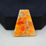 Natural Orange Calcite Freeform Cabochon 32x28mm 43.5ct - warm honey-orange - Pedra Gems.