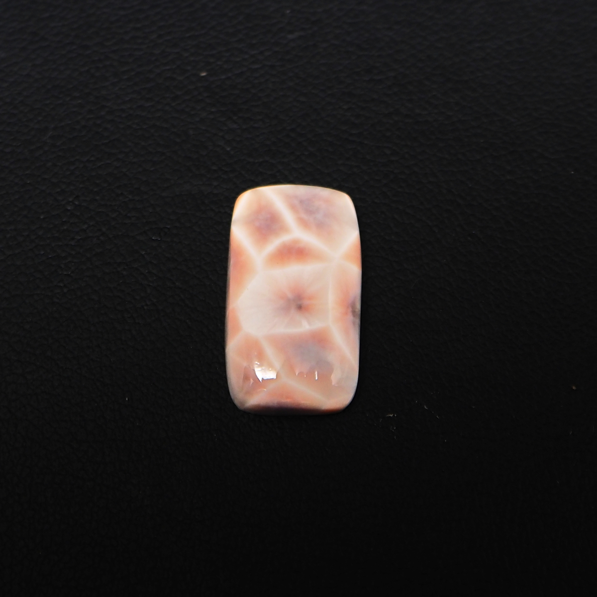 Natural Pink Natrolite (Thomsonite) Cushion Cabochon 18x10x4mm 5ct - view 2 - Pedra Gems