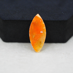 Natural Orange Calcite Marquise Cabochon 27x12mm 9ct - warm honey-orange - Pedra Gems.