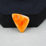 Natural Orange Calcite Trillion Cabochon 27x19mm 20.5ct - warm honey-orange - Pedra Gems.