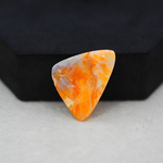 Natural Orange Calcite Trillion Cabochon 27x19mm 20.5ct - warm honey-orange - Pedra Gems.