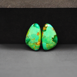 Mohave Mojave turquoise composite pair 18x11x3mm 11ct freeform cabochon Kingman - photo 4