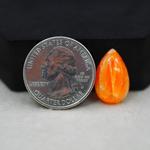 Natural Orange Calcite Pear Cabochon 18x12mm 8ct - warm honey-orange - Pedra Gems.
