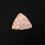 Natural Pink Natrolite (Thomsonite) Trillion Cabochon 19x19x4mm 9ct - view 2 - Pedra Gems