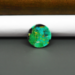 Mohave Turquoise & White Buffalo Round Cabochon 16x16mm 8ct - Blue with Black and Orange Matrix - Pedra Gems