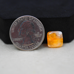 Natural Orange Calcite Square Cabochon 11x11mm 4.5ct - warm honey-orange - Pedra Gems.