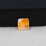 Natural Orange Calcite Square Cabochon 11x11mm 4.5ct - warm honey-orange - Pedra Gems.