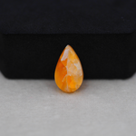 Natural Orange Calcite Pear Cabochon 17x10mm 6.5ct - warm honey-orange - Pedra Gems.