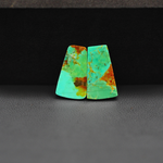 Mohave Mojave turquoise composite pair 15x8x3mm 8ct trapezoid cabochon Kingman - photo 3