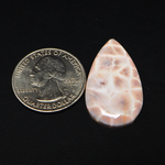 Natural Pink Natrolite (Thomsonite) Pear Cabochon 32x18x5mm 18.5ct - view 1 - Pedra Gems