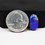 Stabilized Purple Mohave (Mojave) Turquoise Oval Cabochon 17x10x3mm 6ct - purple with blue Kingman turquoise nuggets and bronze veining - Pedra Gems.