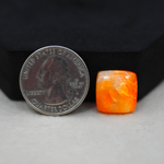 Natural Orange Calcite Square Cabochon 15x14mm 11ct - warm honey-orange - Pedra Gems.