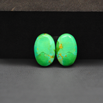 Mohave Mojave turquoise composite pair 17x11x3mm 11ct oval cabochon Kingman - photo 2