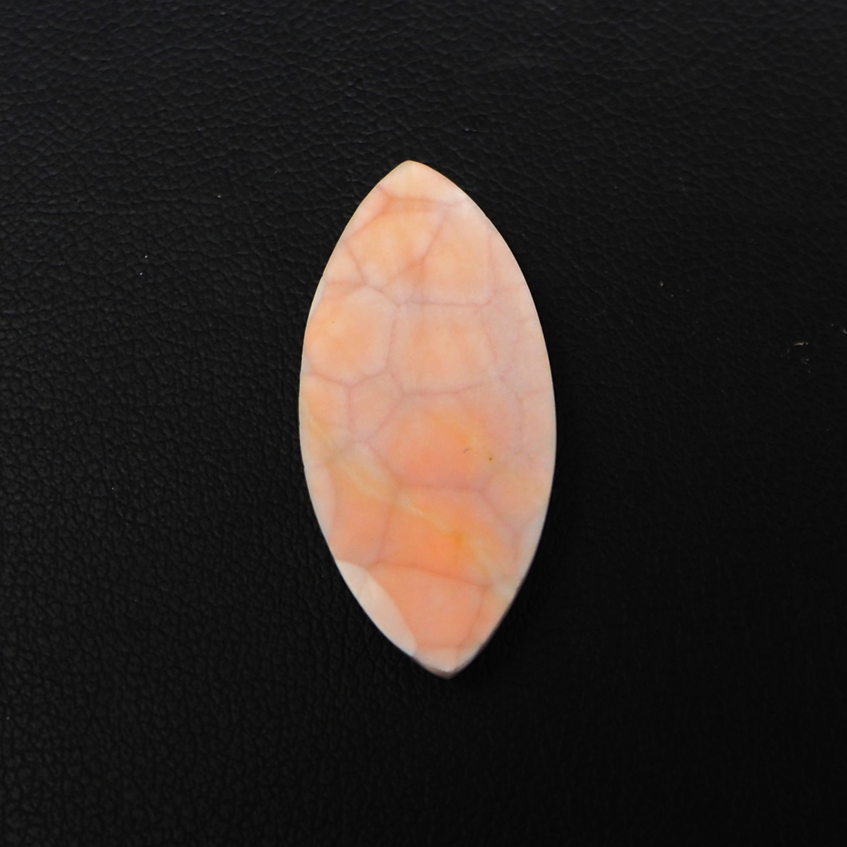 Natural Pink Natrolite (Thomsonite) Marquise Cabochon 29x13x4mm 9.5ct - view 3 - Pedra Gems