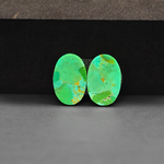 Mohave Mojave turquoise composite pair 17x11x3mm 11ct oval cabochon Kingman - photo 3