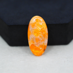 Natural Orange Calcite Oval Cabochon 29x15mm 20ct - warm honey-orange - Pedra Gems.
