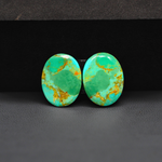Mohave Mojave turquoise composite pair 18x14x3mm 9ct oval cabochon Kingman - photo 2