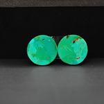 Mohave Mojave turquoise composite pair 15x15x3mm 10.5ct round cabochon Kingman - photo 3