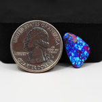Stabilized Purple Mohave (Mojave) Turquoise Freeform Cabochon 15x11x3mm 5ct - purple with blue Kingman turquoise nuggets and bronze veining - Pedra Gems.