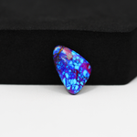 Stabilized Purple Mohave (Mojave) Turquoise Freeform Cabochon 15x11x3mm 5ct - purple with blue Kingman turquoise nuggets and bronze veining - Pedra Gems.