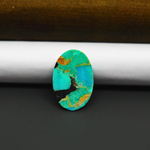 Mohave Turquoise & White Buffalo Oval Cabochon 21x14mm 9ct - Green and Blue with Golden Matrix - Pedra Gems