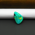 Mohave Turquoise & White Buffalo Freeform Cabochon 18x12mm 6ct - Green and Blue with Yellow Matrix - Pedra Gems